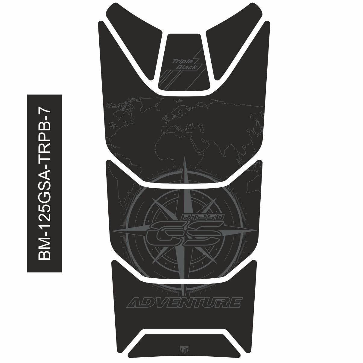 R1250GS ADV Triple Black Tankpad 7