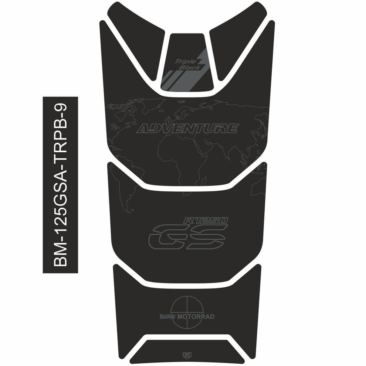 R1250GS ADV Triple Black Tankpad 9