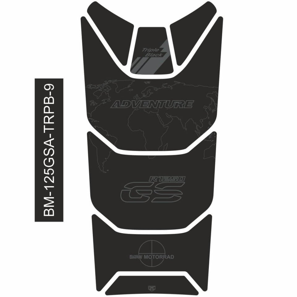 R1250GS ADV Triple Black Tankpad 9