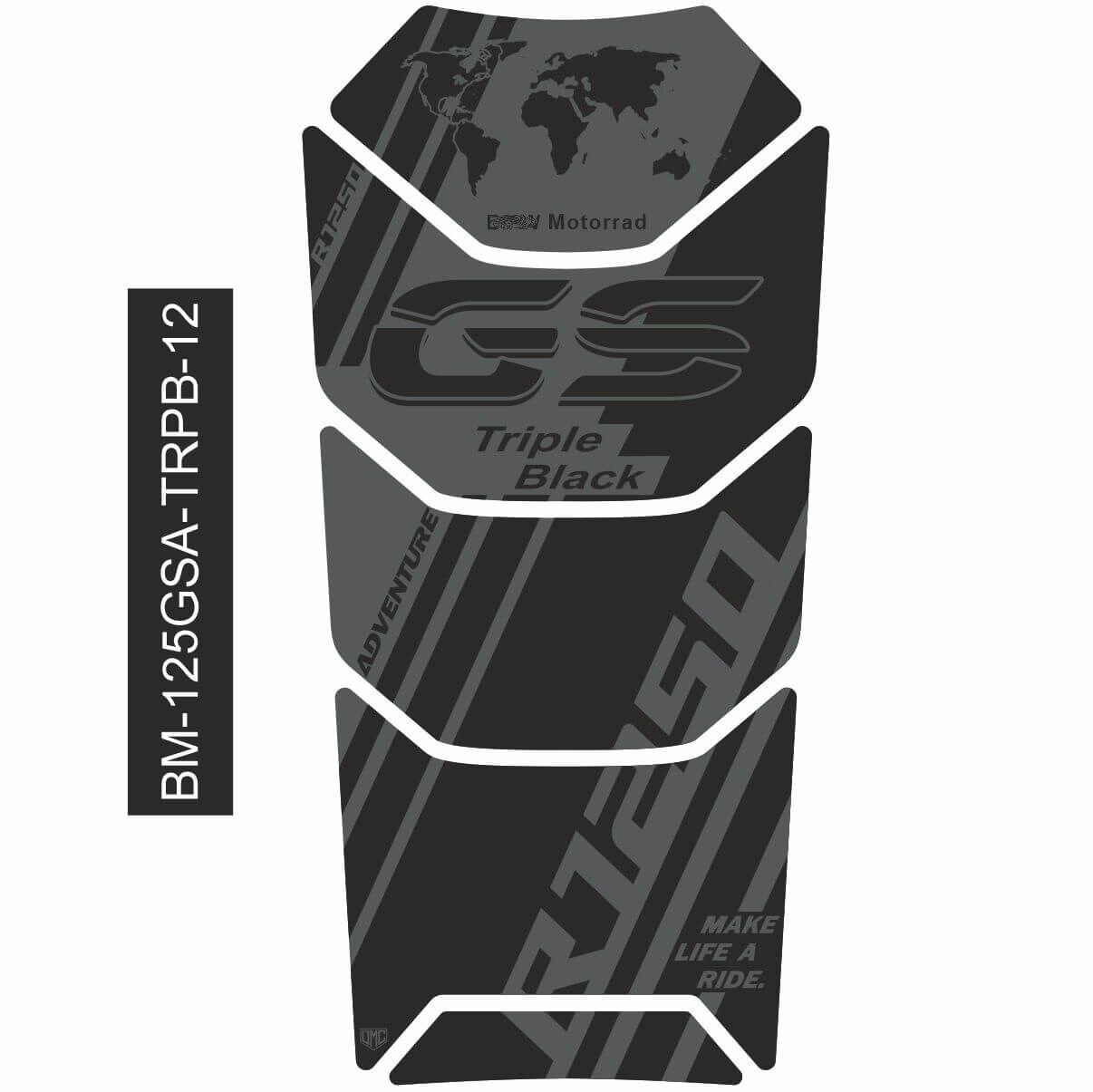 R1250GS ADV Triple Black Tankpad 12