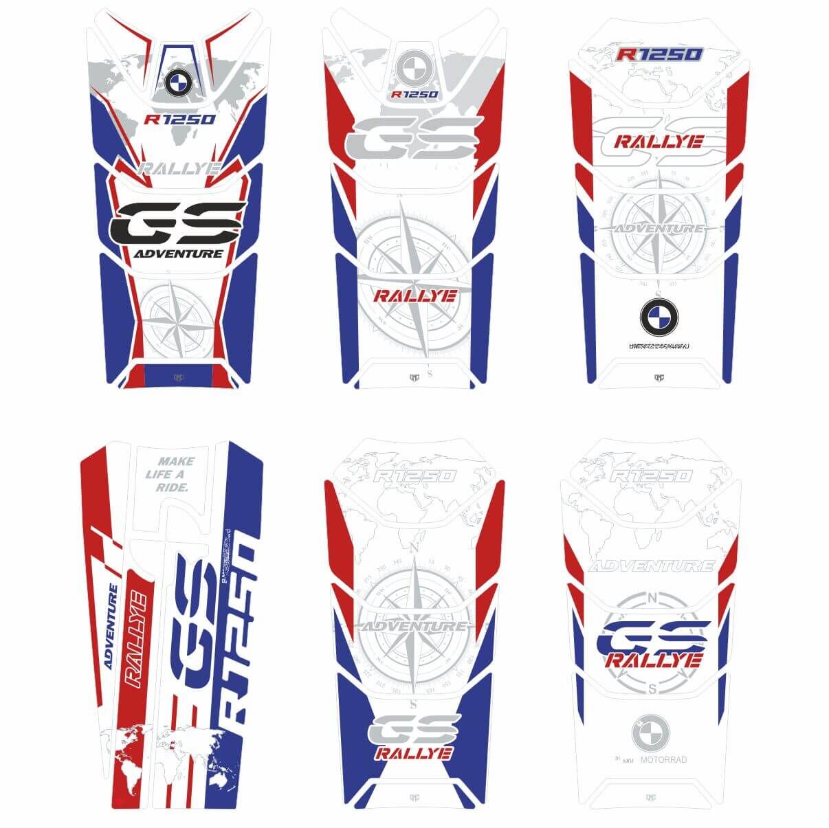 R1250GS ADV Rallye Tankpad (Beyaz)