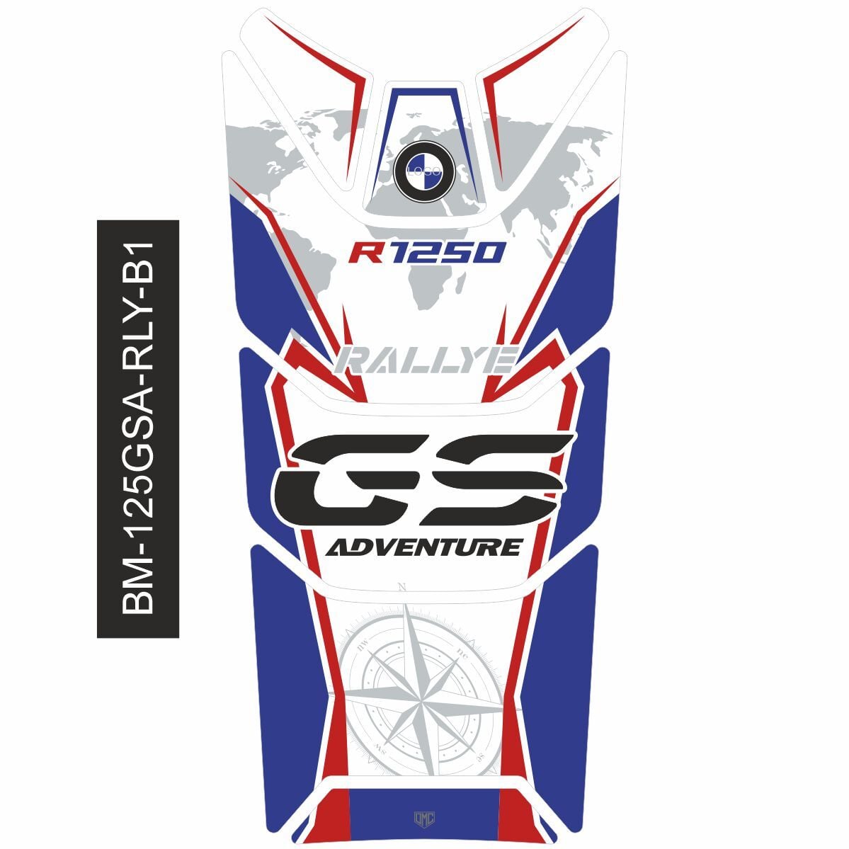 R1250GS ADV Rallye Tankpad (Beyaz) 1