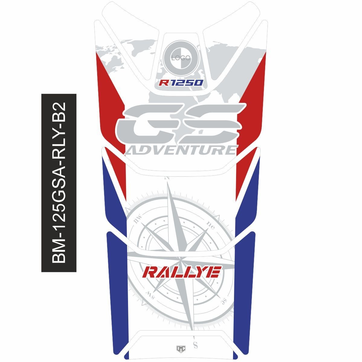 R1250GS ADV Rallye Tankpad (Beyaz) 2