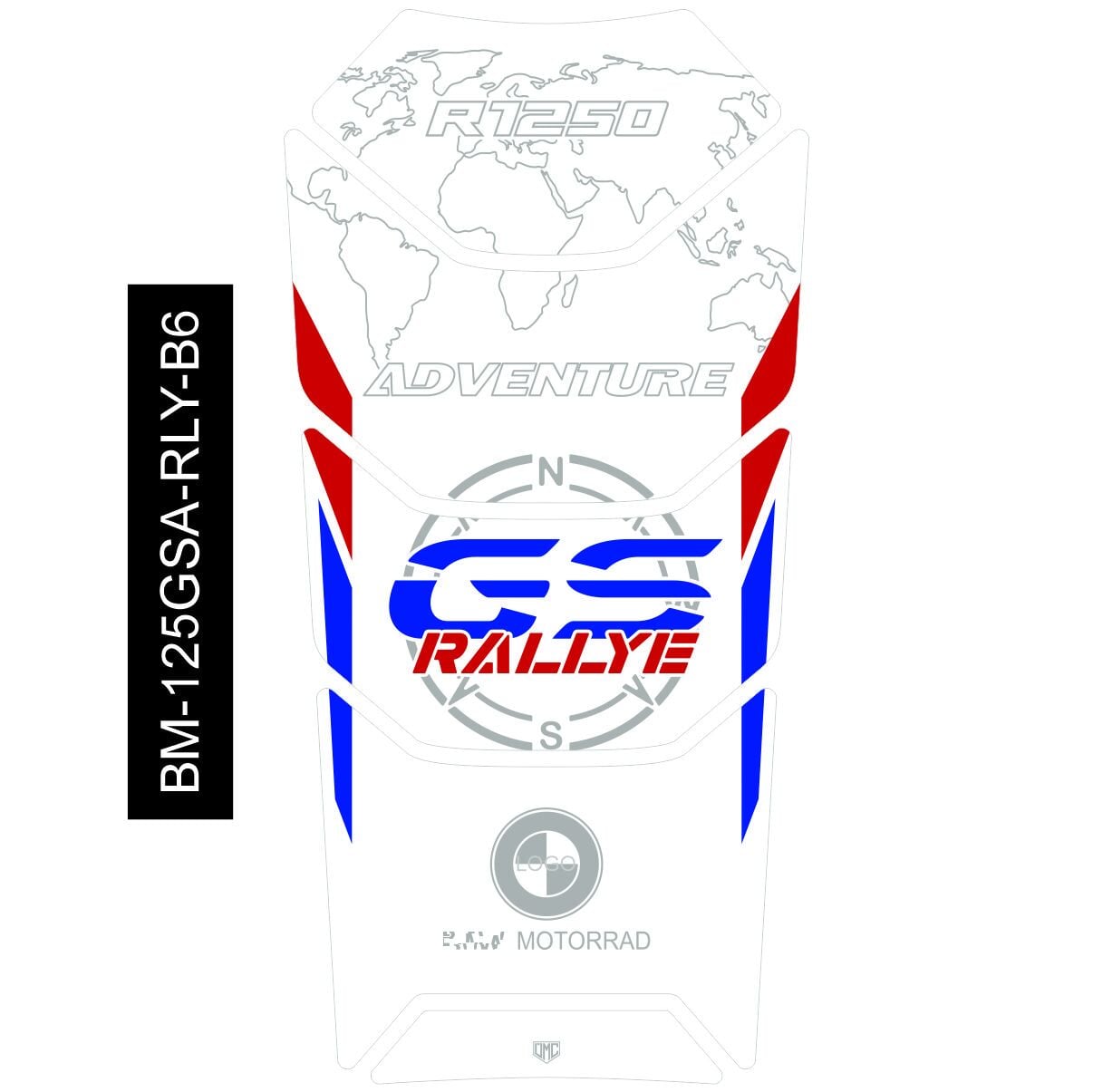 R1250GS ADV Rallye Tankpad (Beyaz) 6