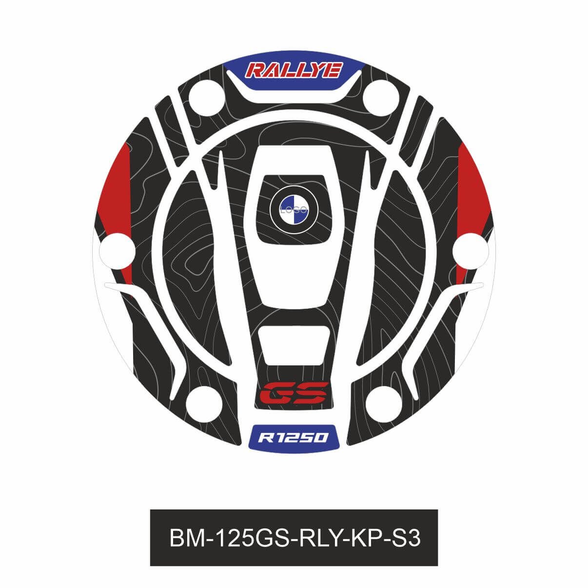 R1250GS ADV Rallye (Mavi&Siyah) Depo Kapağı 3