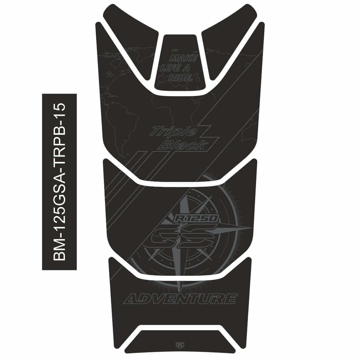 R1250GS ADV Triple Black Tankpad 15