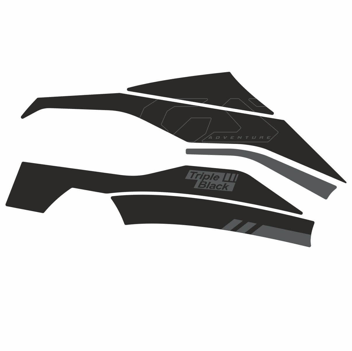 R1300GS ADV Triple Black Tankpad Set Model 2 Parça 3