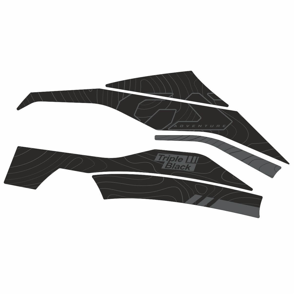 R1300GS ADV Triple Black Tankpad Set Model 1 Parça 3