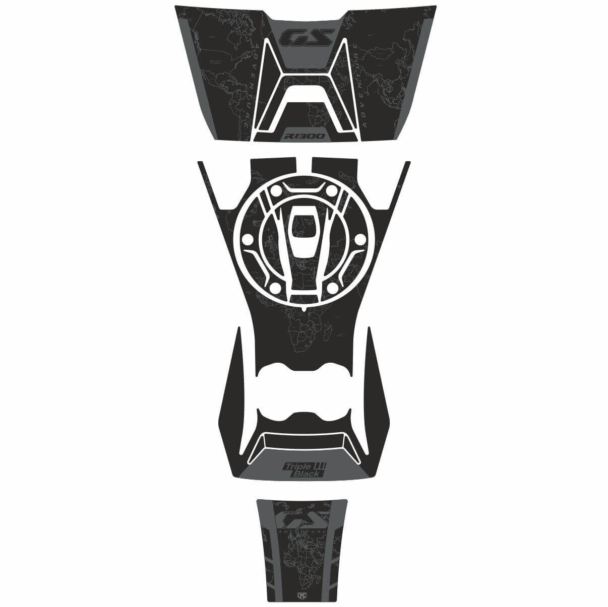 R1300GS ADV Triple Black Tankpad Set Model 3 Parça 2