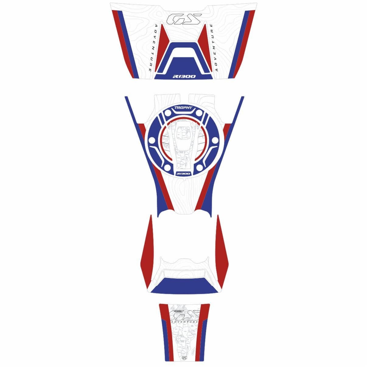 R1300GS ADV Trophy Tankpad Set Parça 2