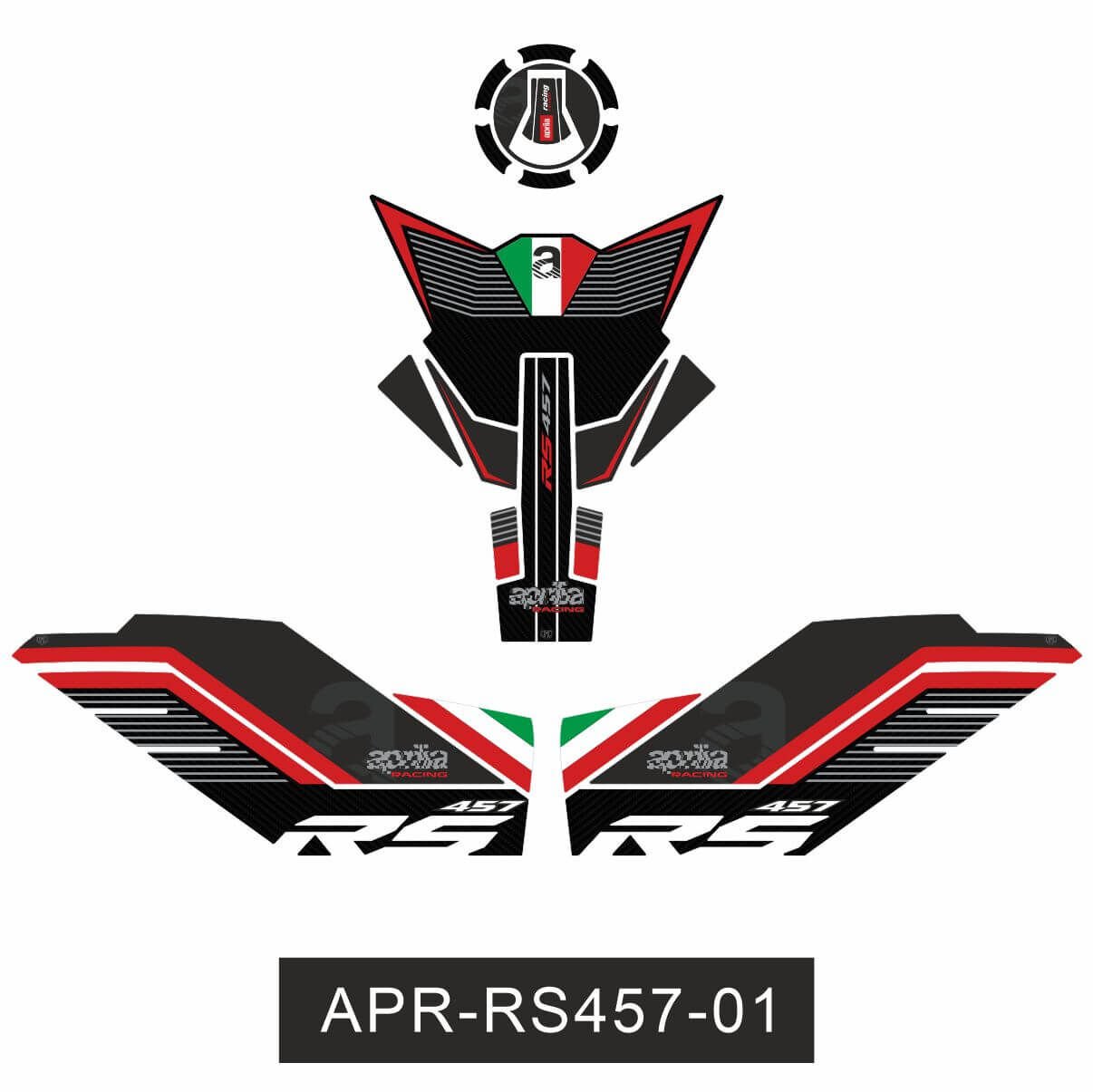 Aprilia RS 457 Tankpad Set 1