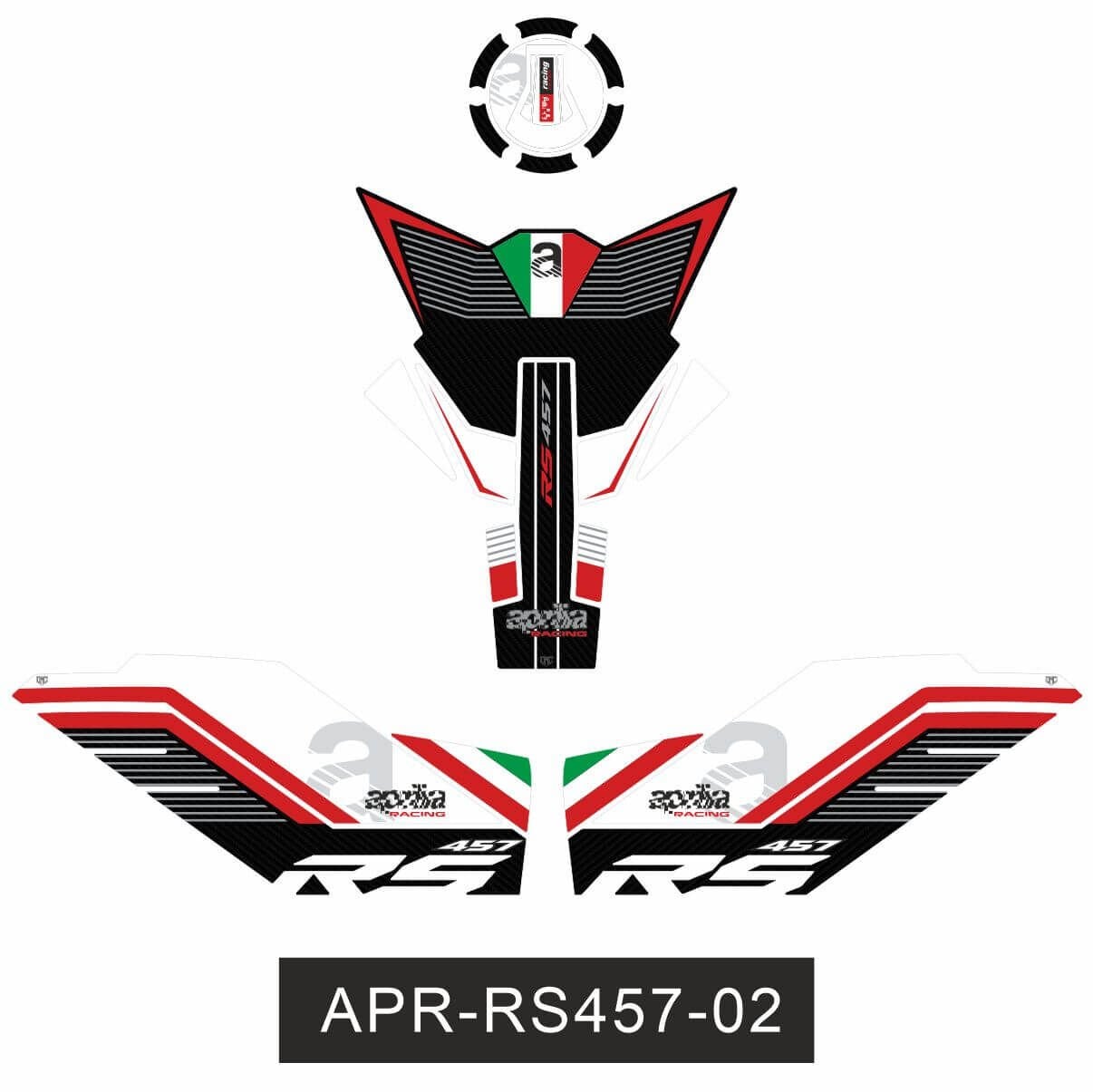 Aprilia RS 457 Tankpad Set 2