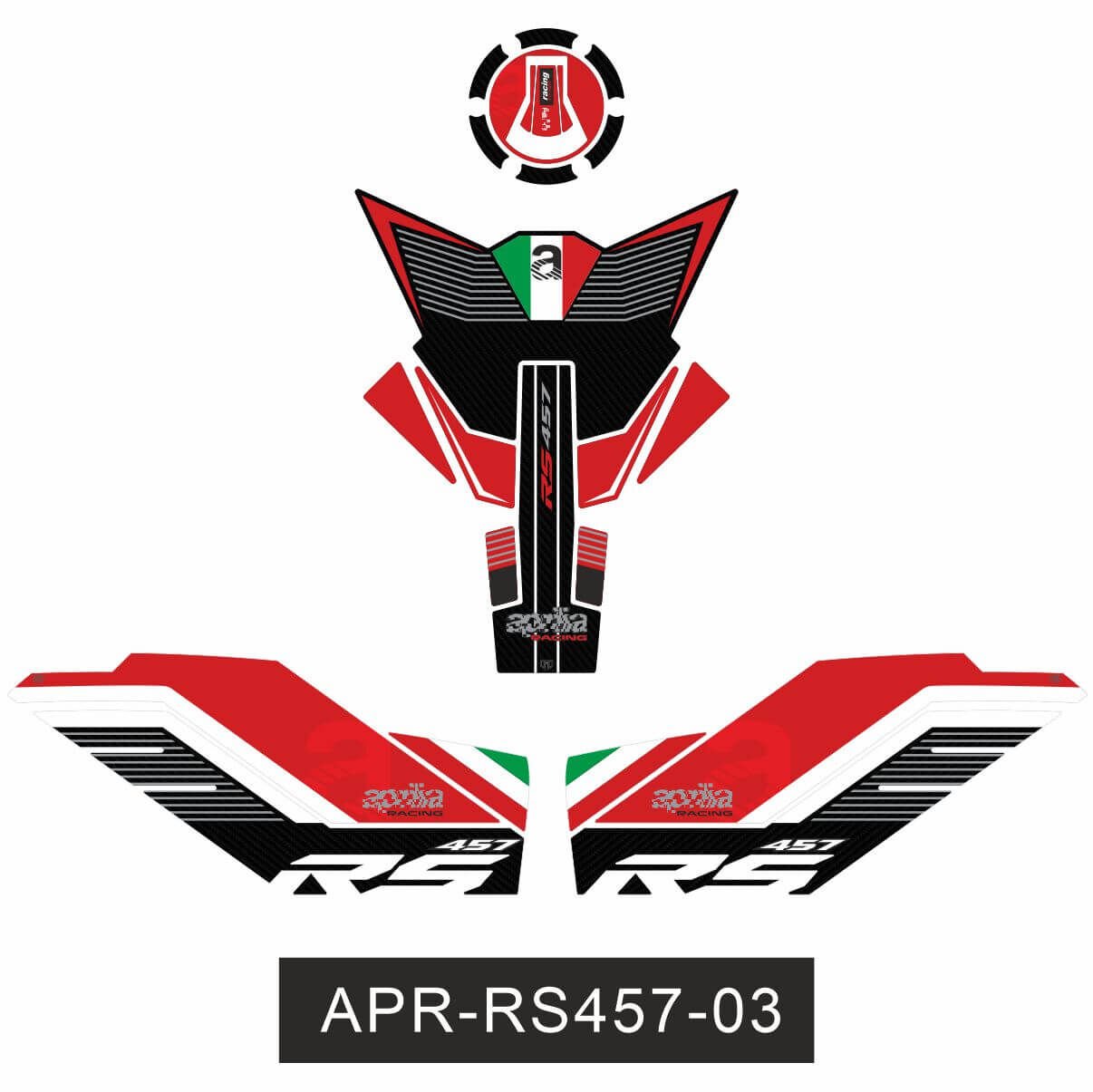 Aprilia RS 457 Tankpad Set 3
