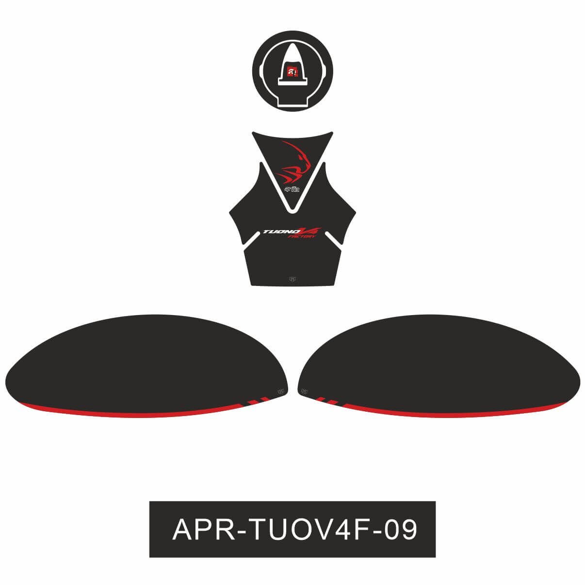 Aprilia Tuono V4 Factory Tankpad Set 1
