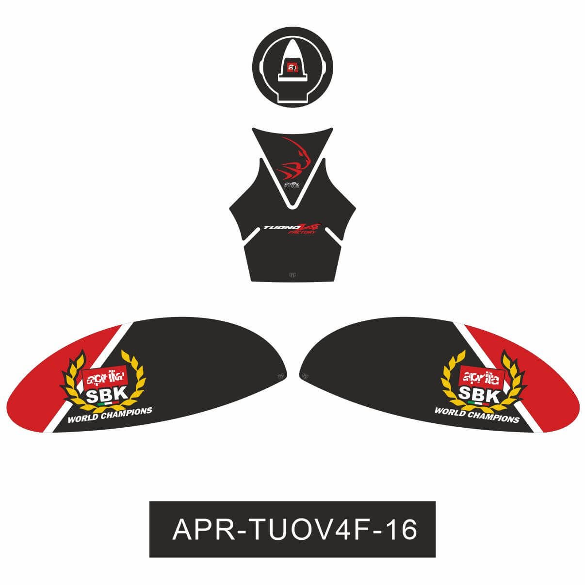 Aprilia Tuono V4 Factory Tankpad Set 4