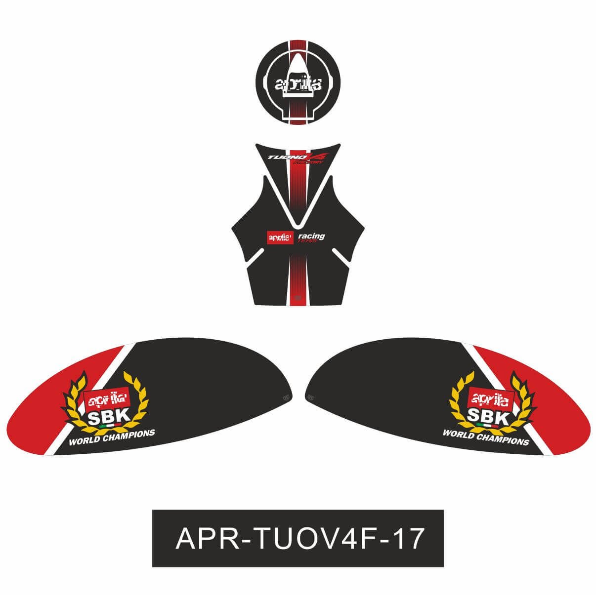 Aprilia Tuono V4 Factory Tankpad Set 5