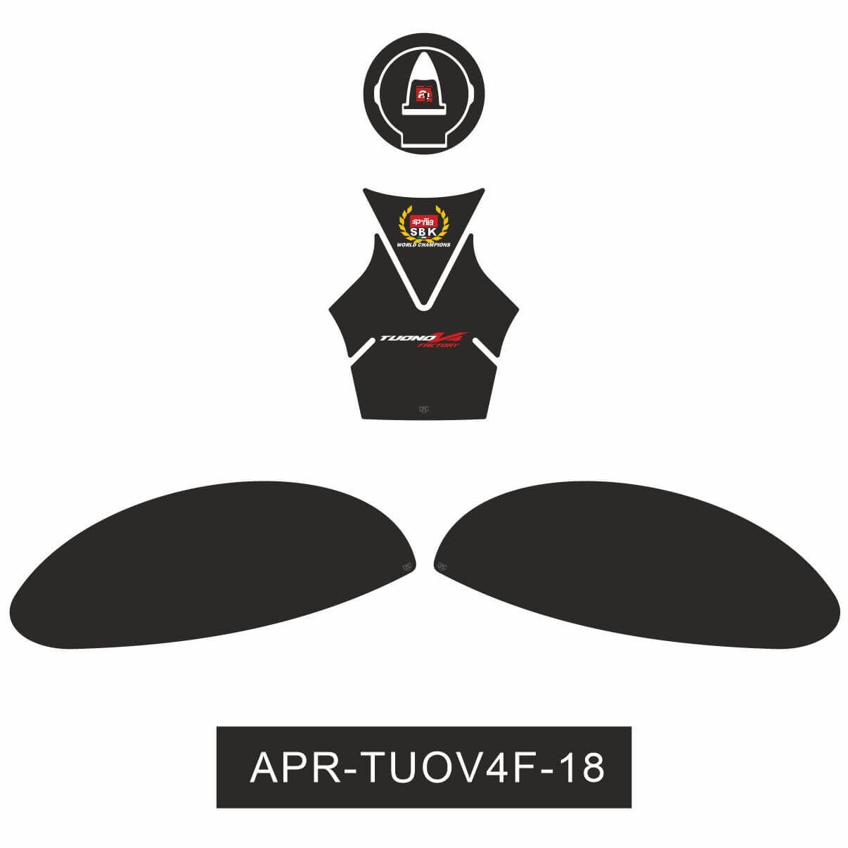 Aprilia Tuono V4 Factory Tankpad Set 6