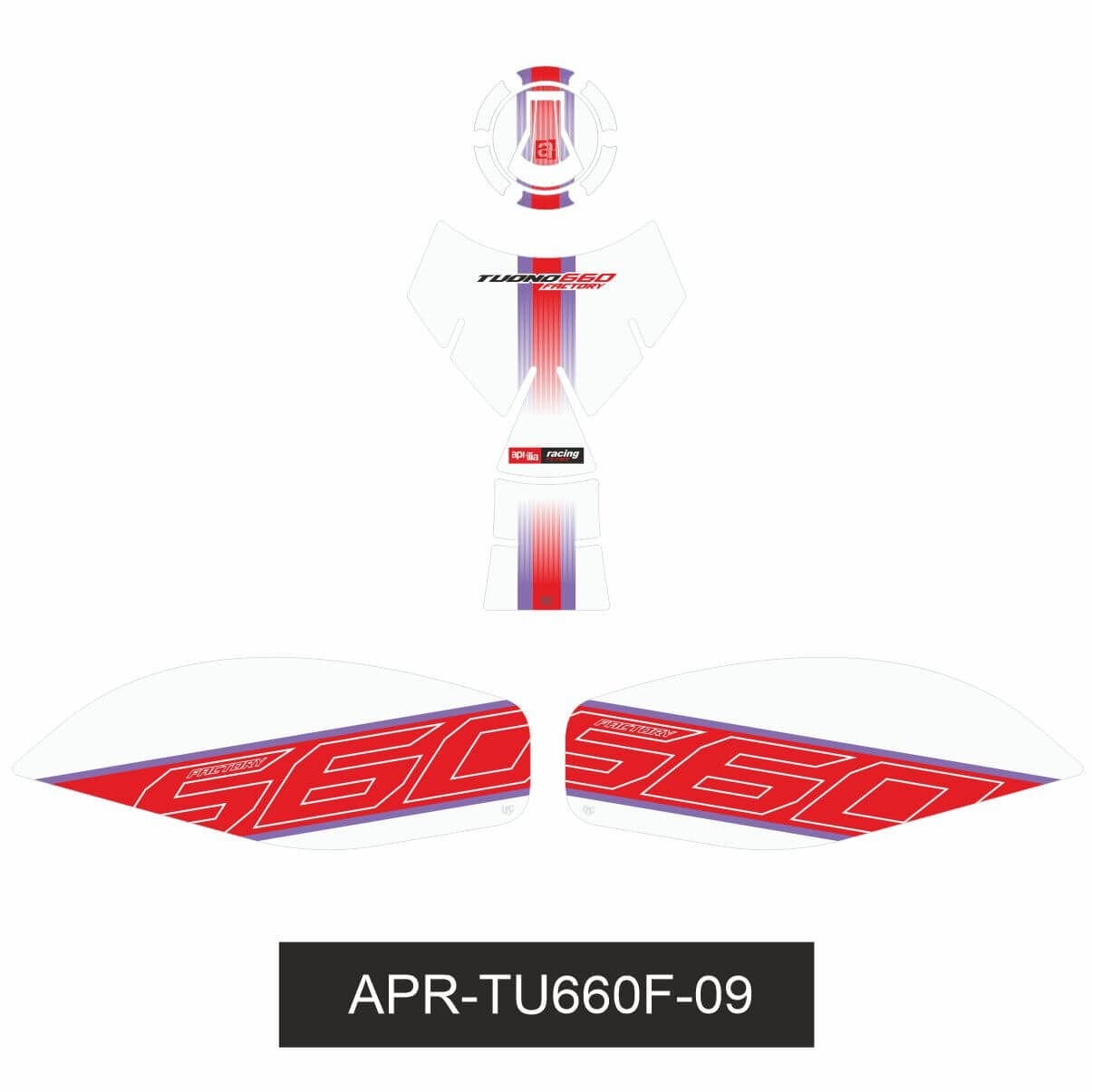 Aprilia Tuono 660 Factory Tankpad Set 2