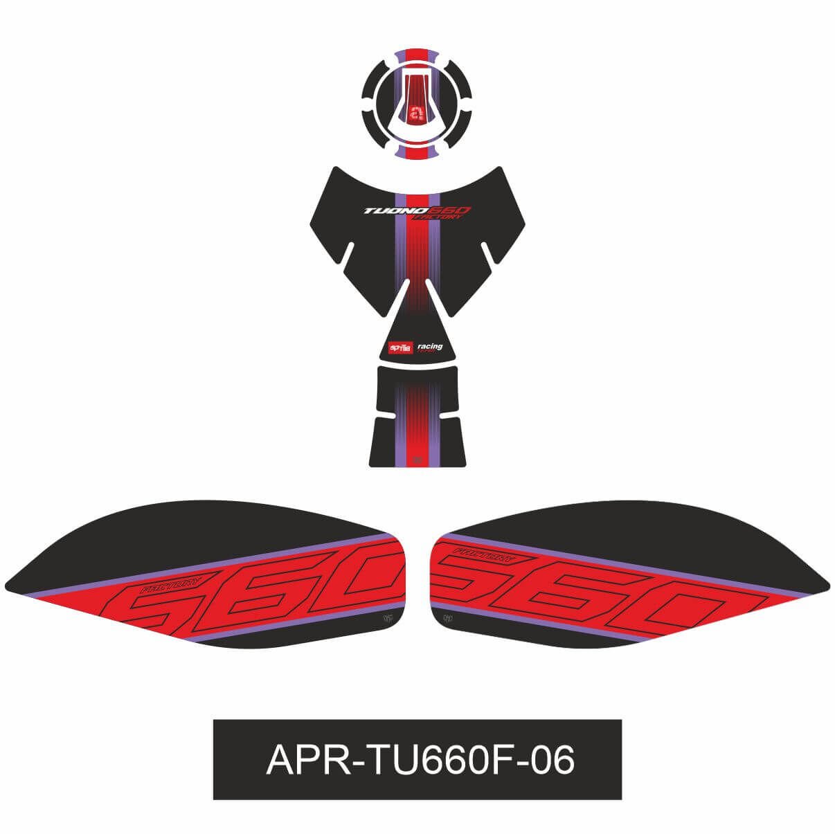 Aprilia Tuono 660 Factory Tankpad Set 2