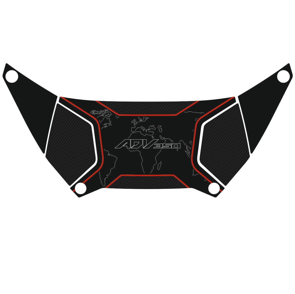 Honda ADV 350 Topcase Pad (Siyah&Karbon Model) 4