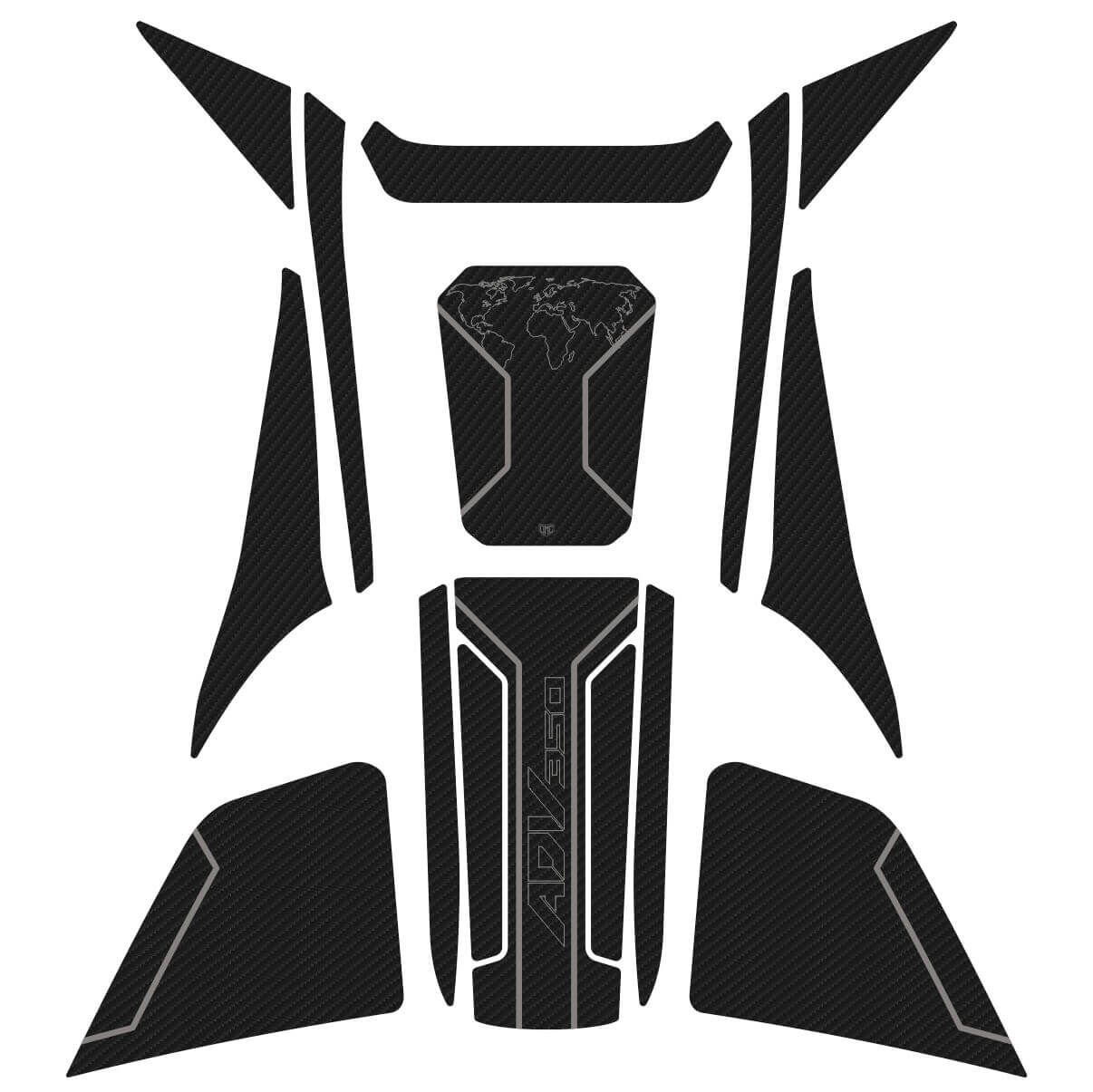 Honda ADV 350 Tankpad Set (Karbon Model)