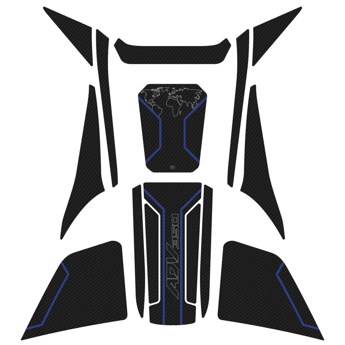Honda ADV 350 Tankpad Set (Karbon Model) 3