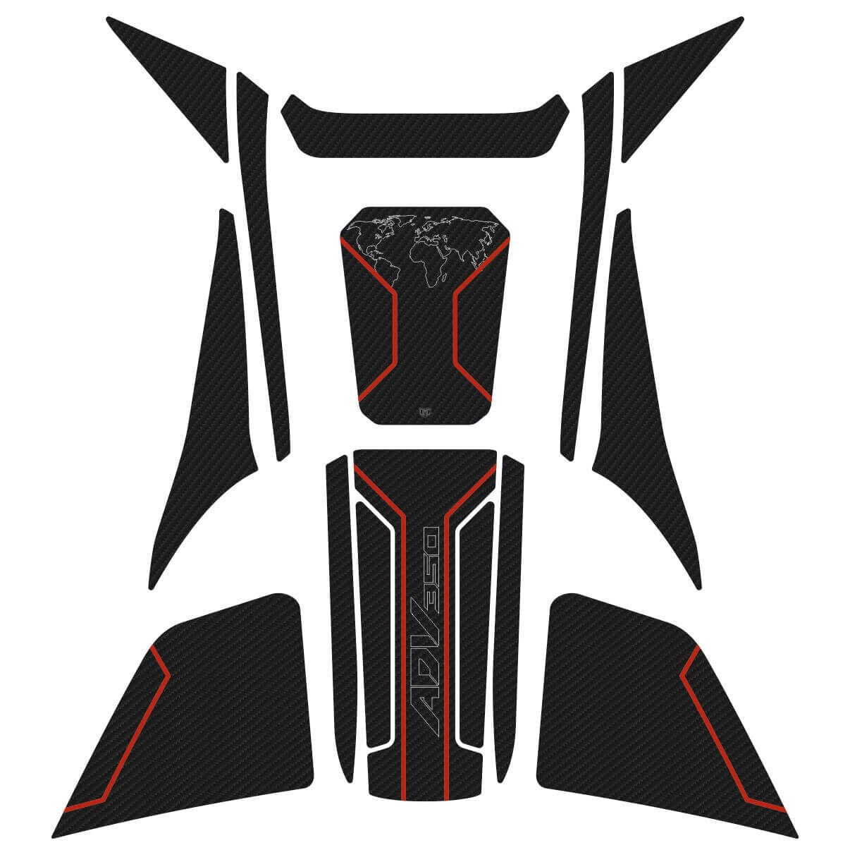 Honda ADV 350 Tankpad Set (Karbon Model) 4