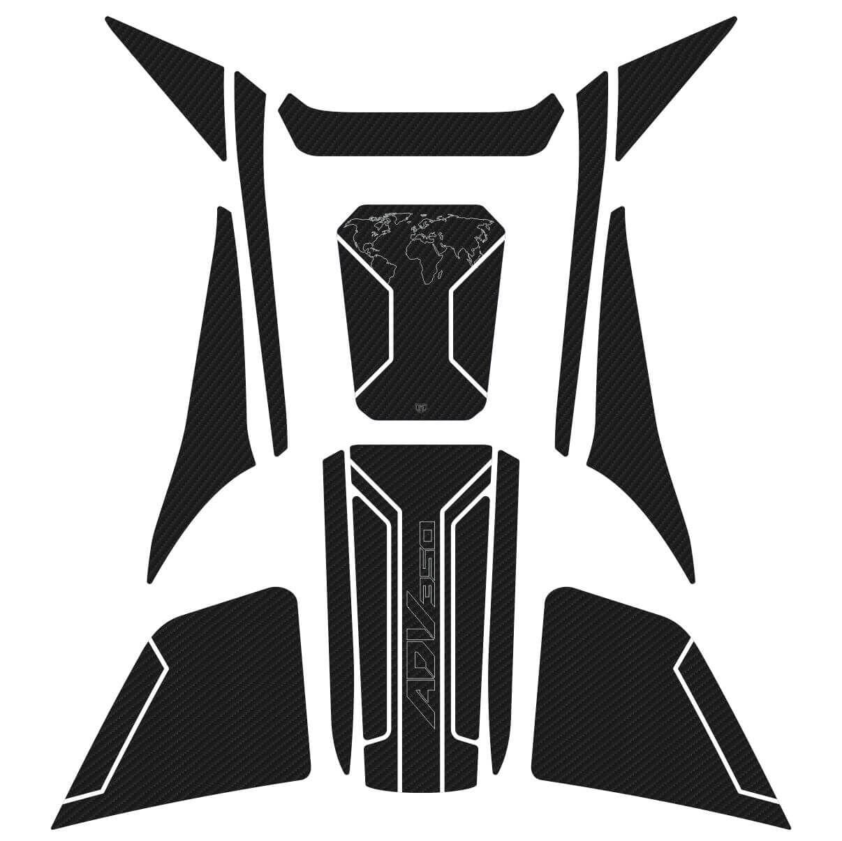 Honda ADV 350 Tankpad Set (Karbon Model) 5