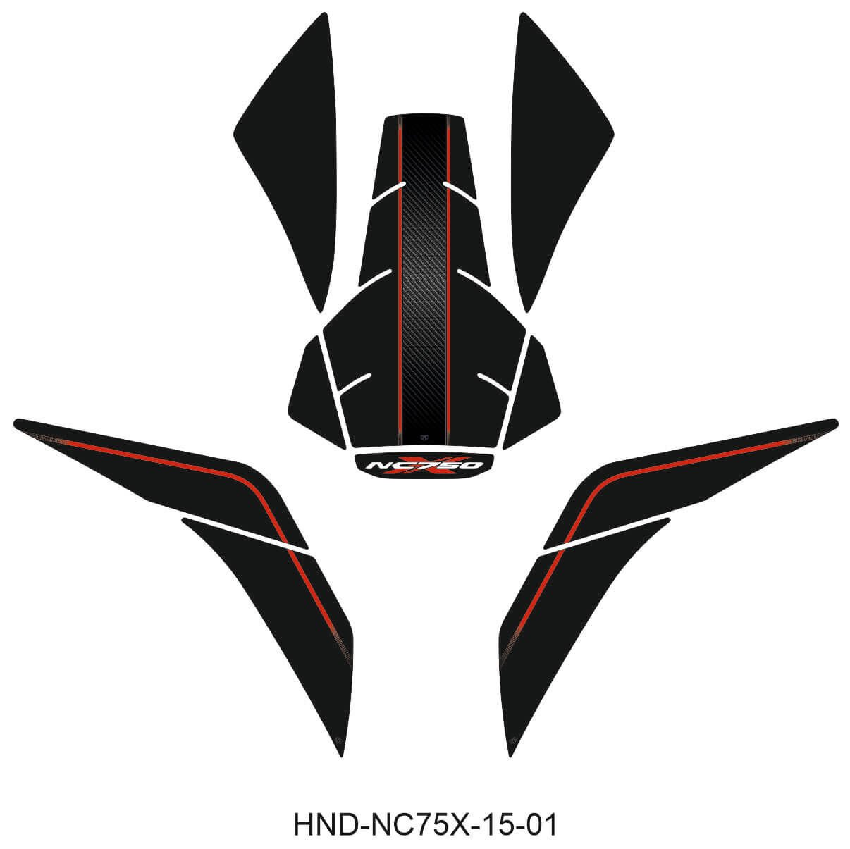 NC750X Tankpad Set (2012-2015) 1