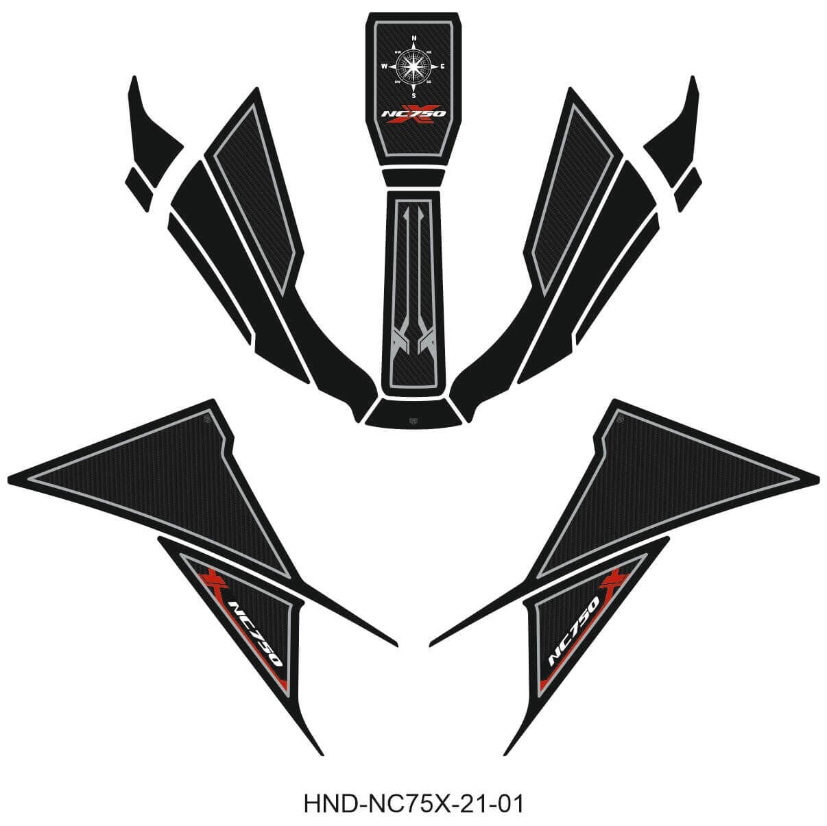 NC750X Tankpad Set (2021-2024) 1