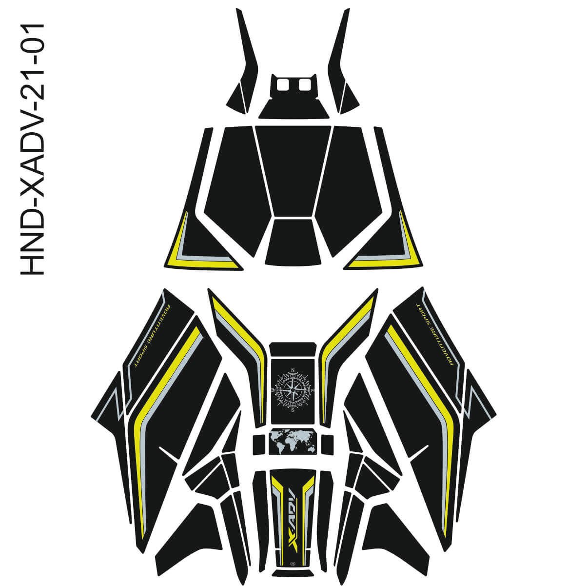 Honda X-ADV 750 Tankpad Full Set (2021-2024)