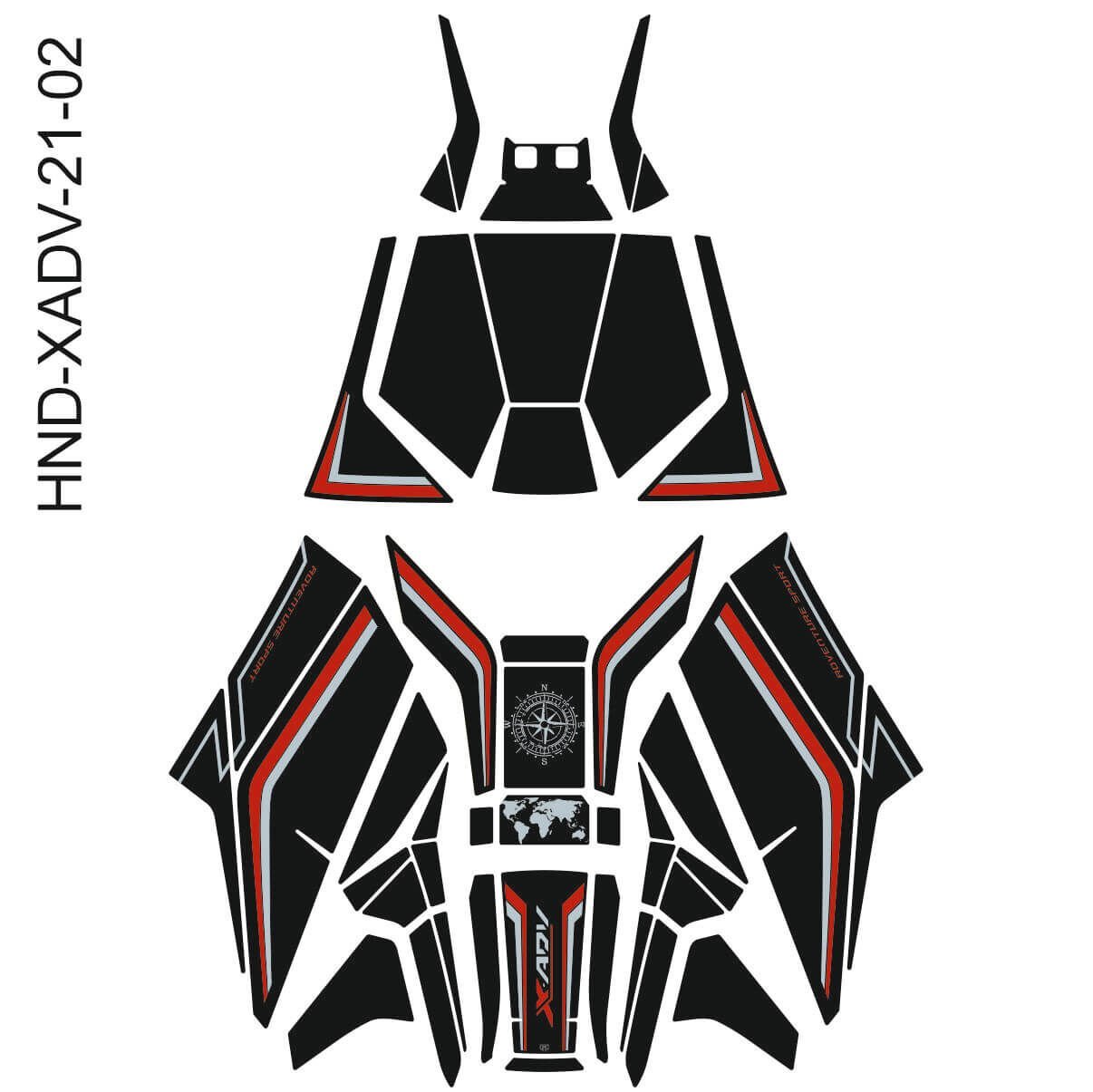 Honda X-ADV 750 Tankpad Full Set (2021-2024)