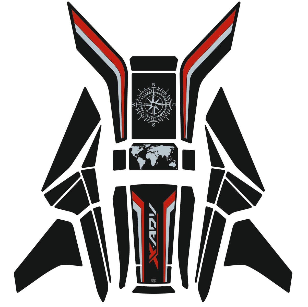Honda X-ADV 750 Tankpad Full Set (2021-2024) Tankpad+Yan