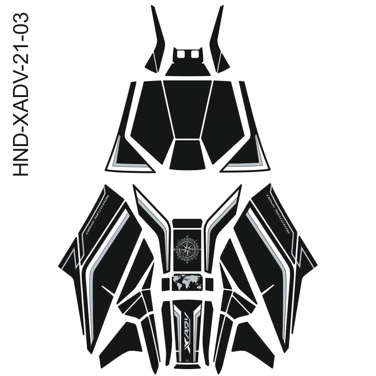 Honda X-ADV 750 Tankpad Full Set (2021-2024)