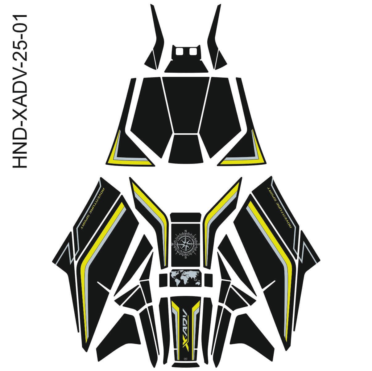Honda X-ADV 750 Tankpad Full Set (2024+) Full Set