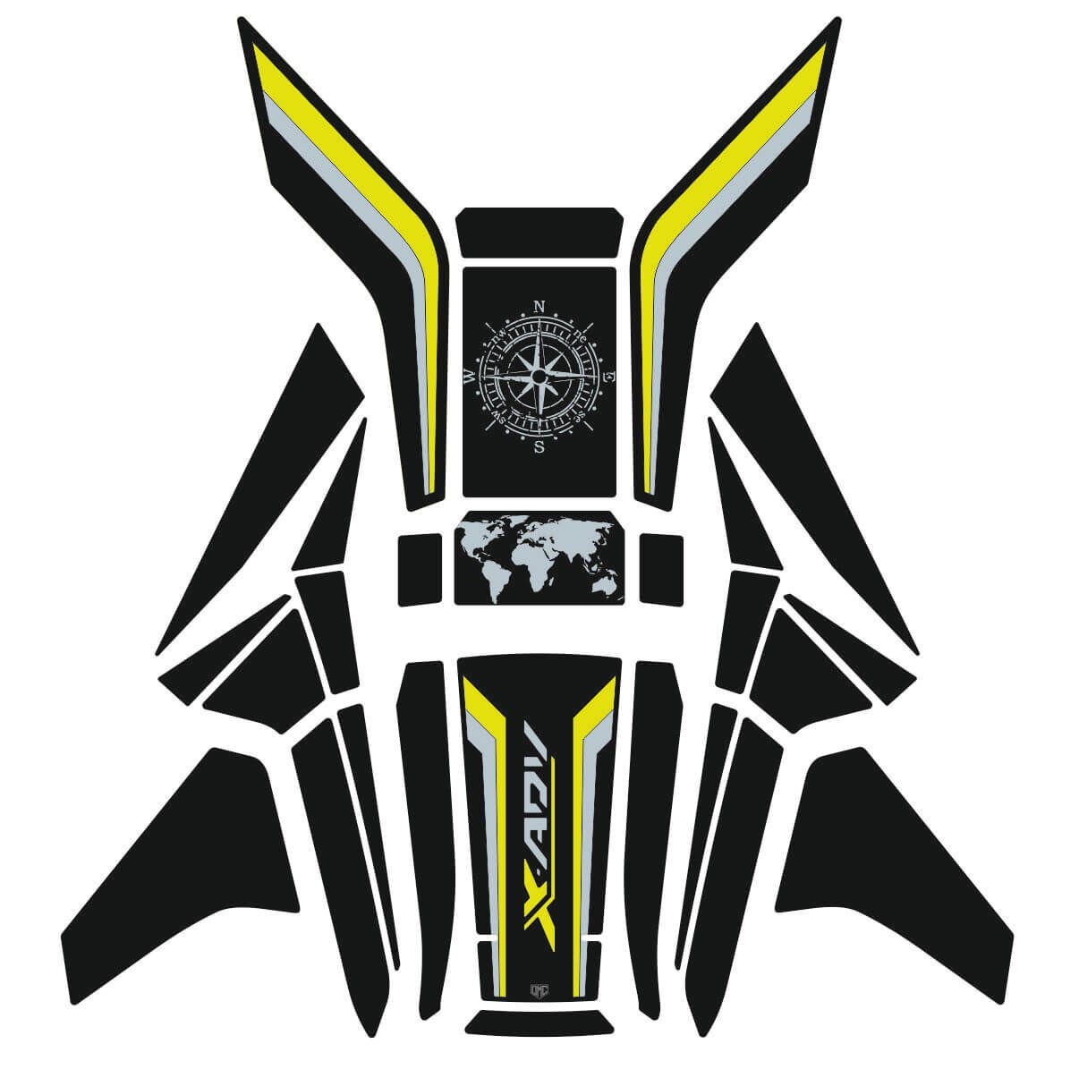 Honda X-ADV 750 Tankpad Full Set (2024+) Tankpad+Yan
