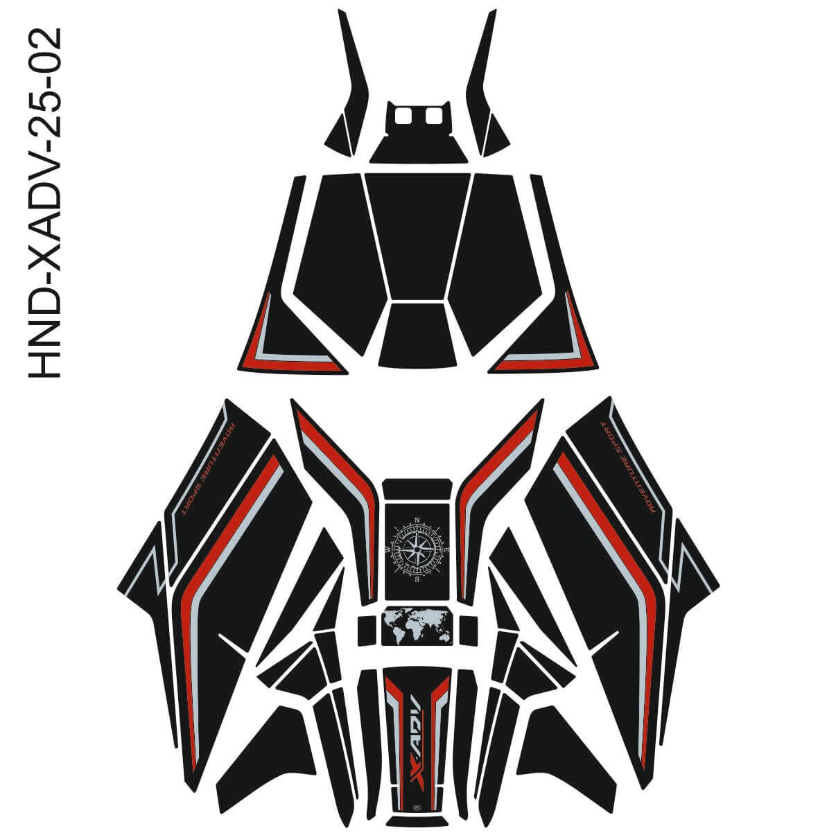 Honda X-ADV 750 Tankpad Full Set (2024+) Full Set