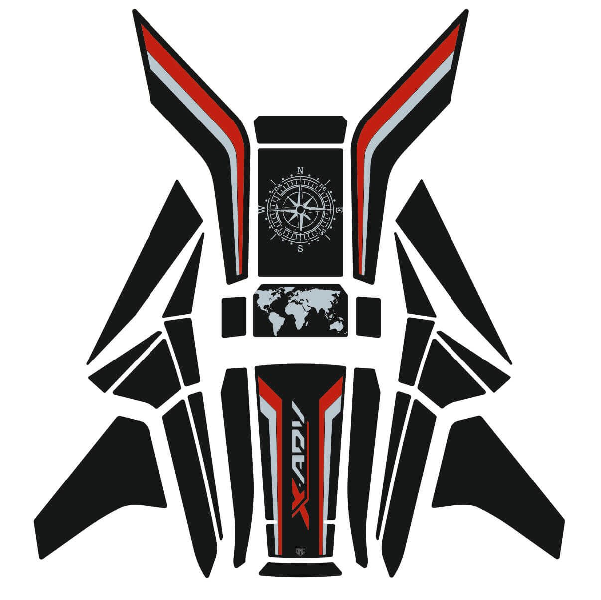 Honda X-ADV 750 Tankpad Full Set (2024+) Tankpad+Yan