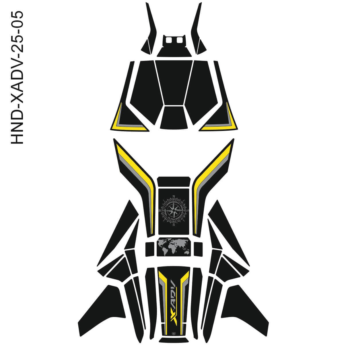 Honda X-ADV 750 Tankpad Full Set (Specıai Design) Full Set