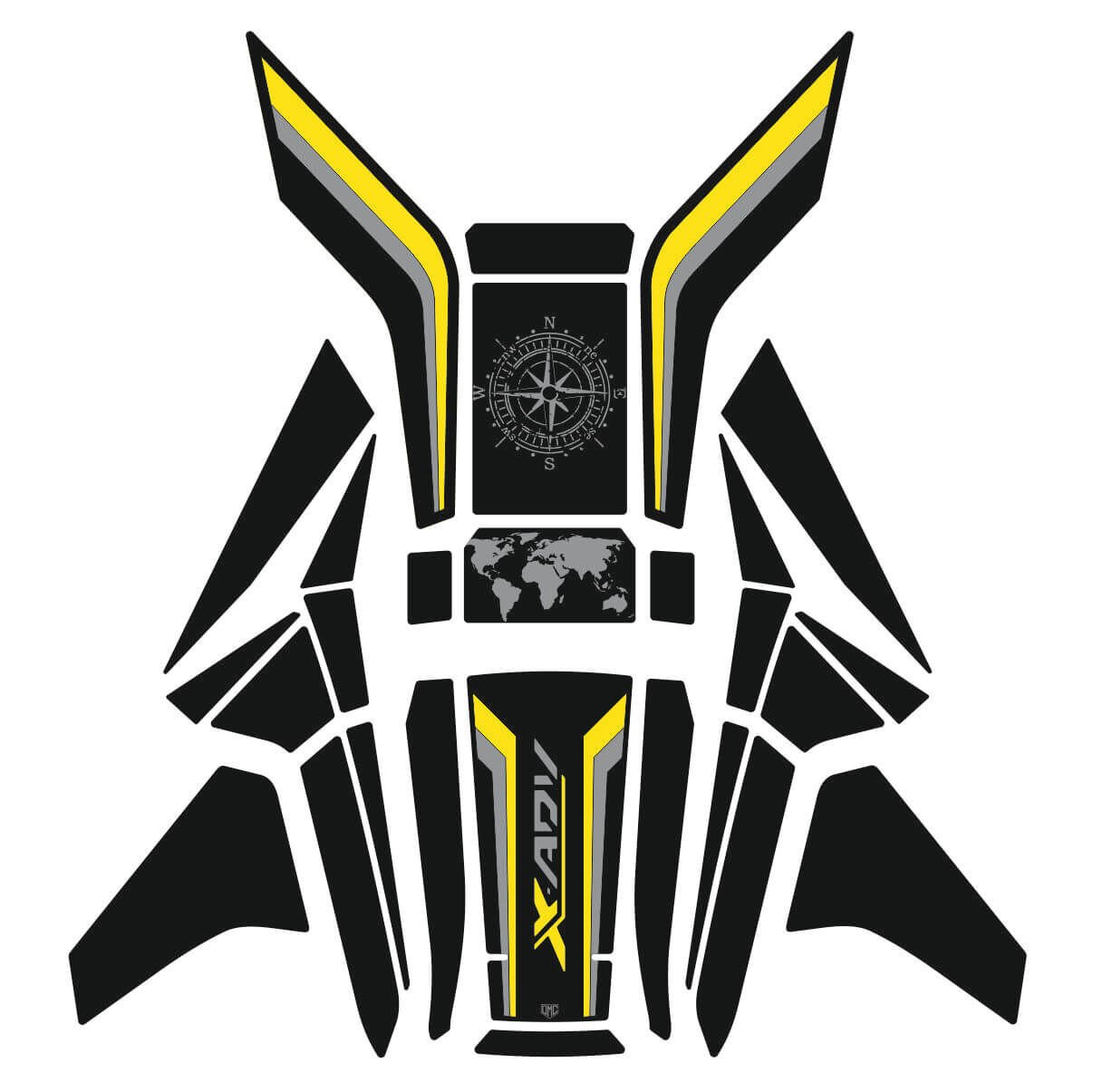 Honda X-ADV 750 Tankpad Full Set (Specıai Design) Tankpad+Yan