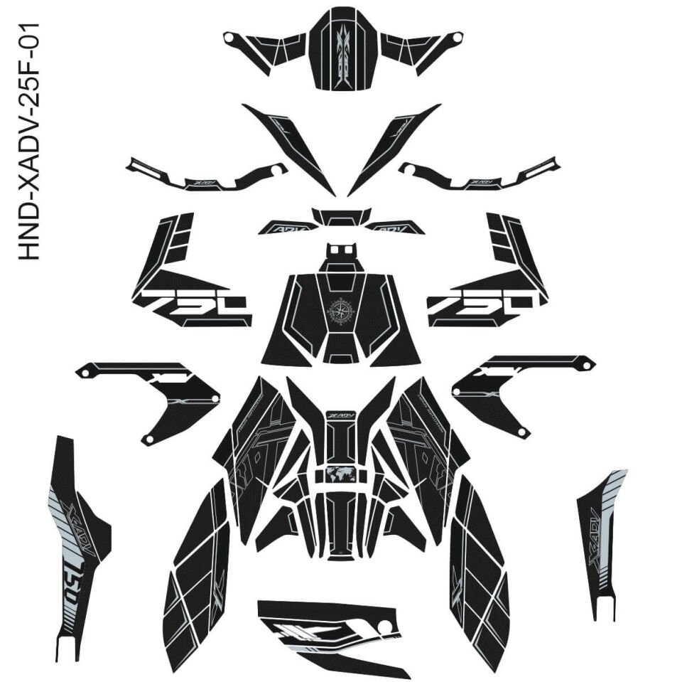 Honda X-ADV 750 Tankpad + Granaj Full Set - Gri (2024+)