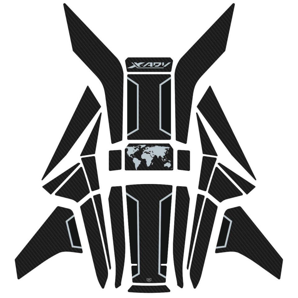 Honda X-ADV 750 Tankpad + Granaj Full Set - Gri (2024+) 1 - Tankpad+Yan