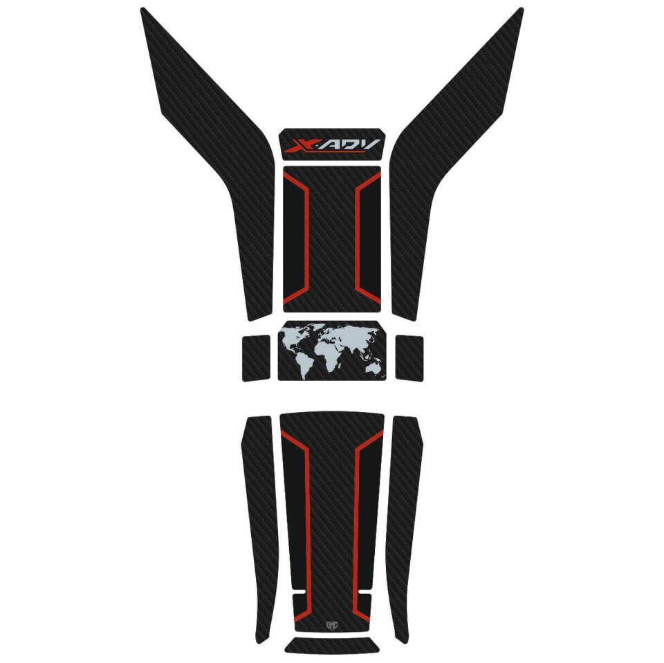 Honda X-ADV 750 Tankpad + Granaj Full Set - Kırmızı (2024+) 1 - Tankpad