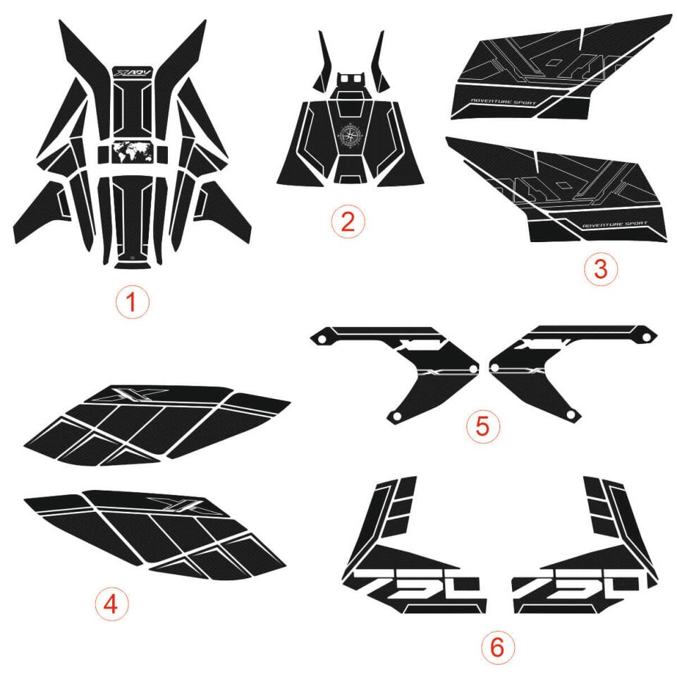 Honda X-ADV 750 Tankpad + Granaj Full Set - Beyaz (2024+)