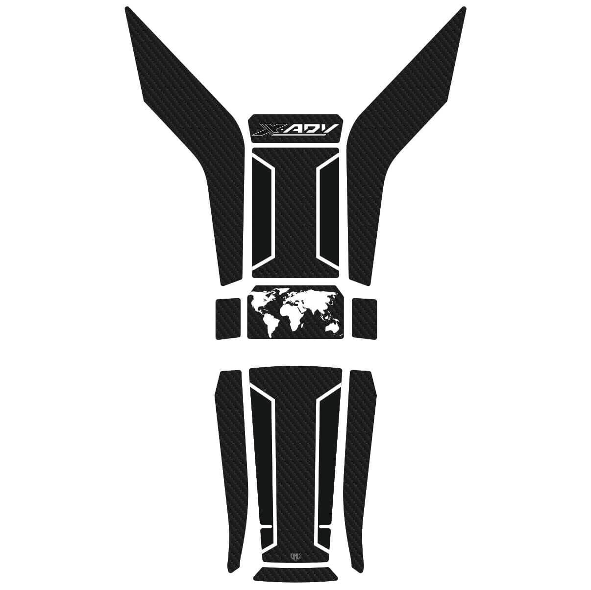 Honda X-ADV 750 Tankpad + Granaj Full Set - Beyaz (2024+) 1 - Tankpad