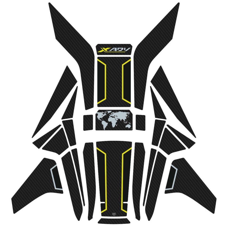 Honda X-ADV 750 Tankpad + Granaj Full Set - Neon Sarı (2024+) 1 - Tankpad+Yan