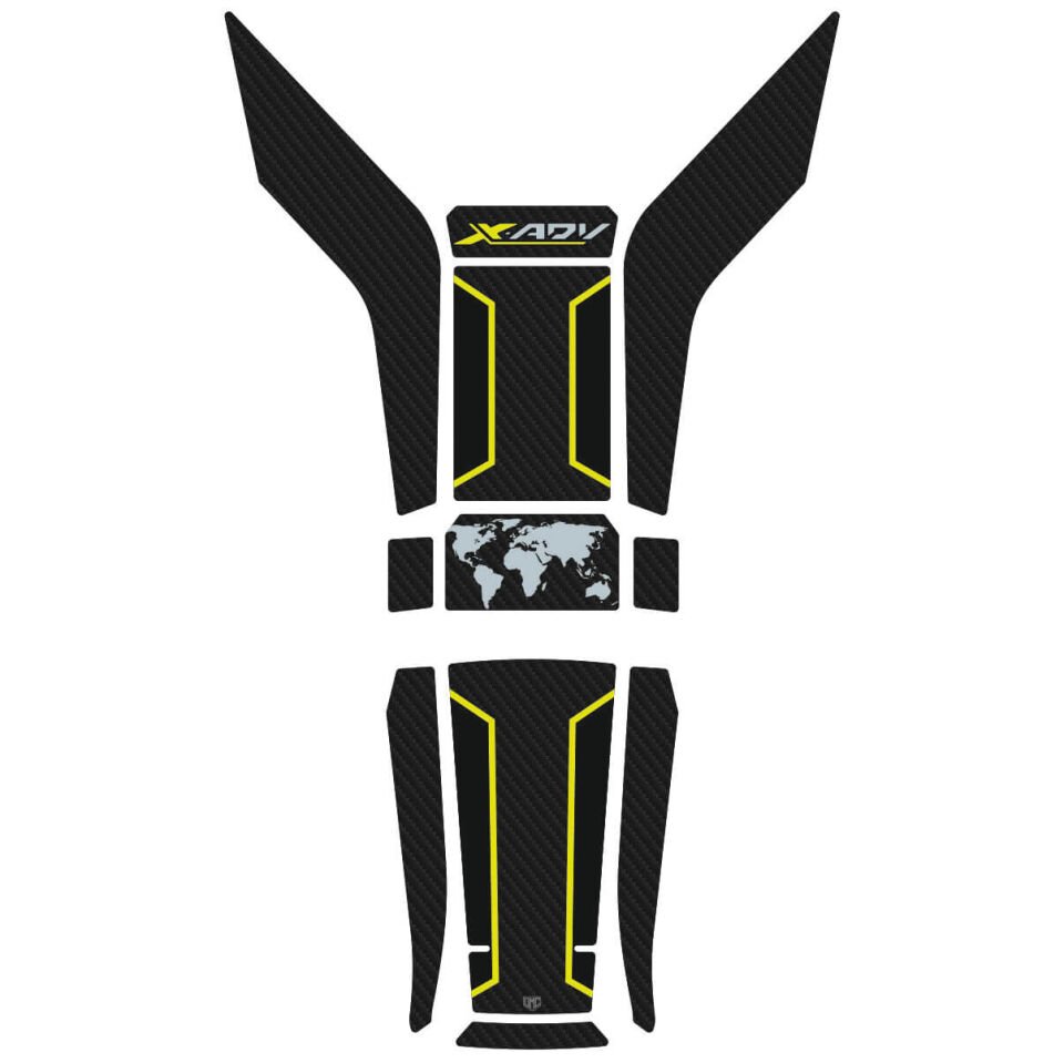 Honda X-ADV 750 Tankpad + Granaj Full Set - Neon Sarı (2024+) 1 - Tankpad