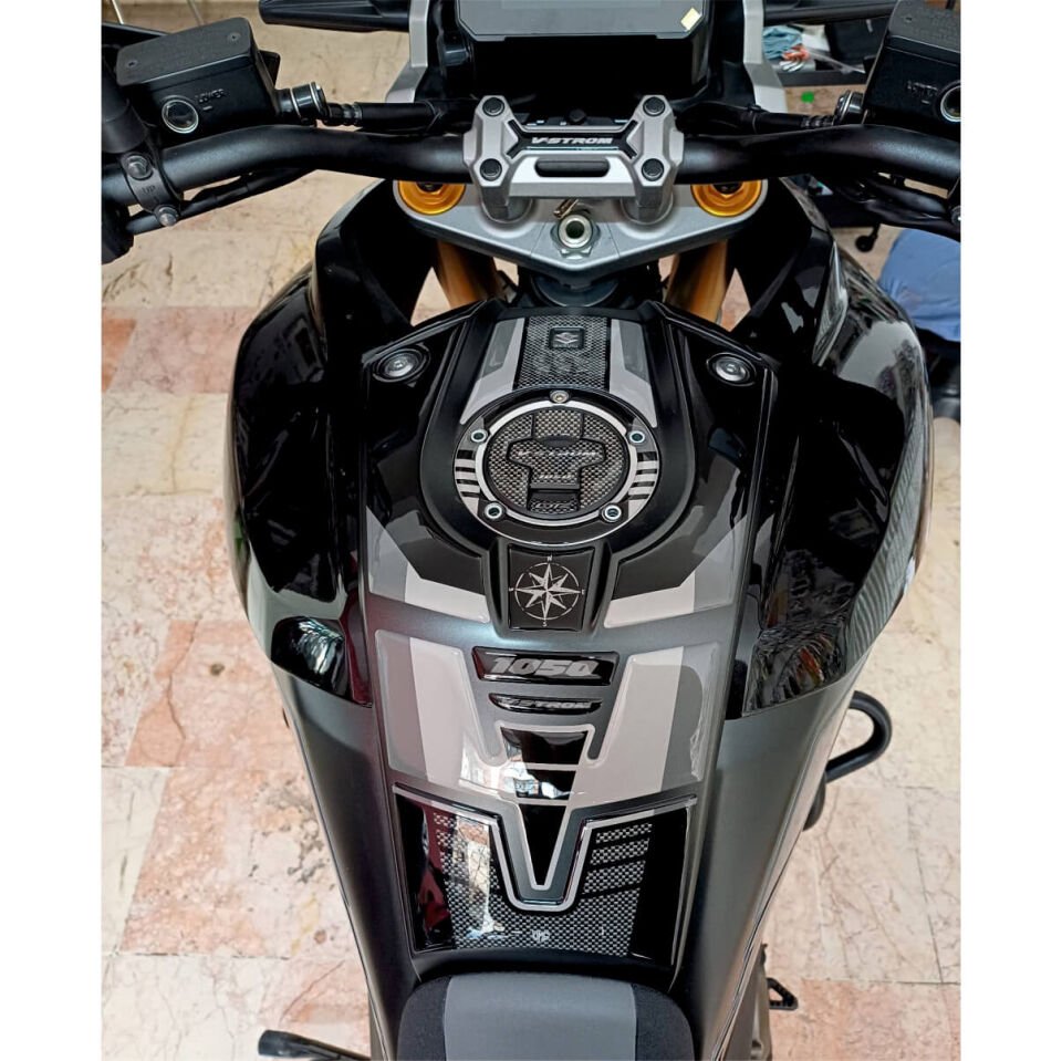 V-Strom 1050 DE Full Tankpad Set (Siyah&Gri) Tankpad