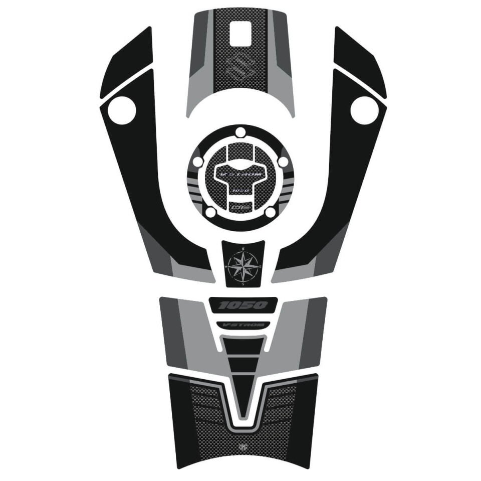 V-Strom 1050 DE Full Tankpad Set (Siyah&Gri) Tankpad
