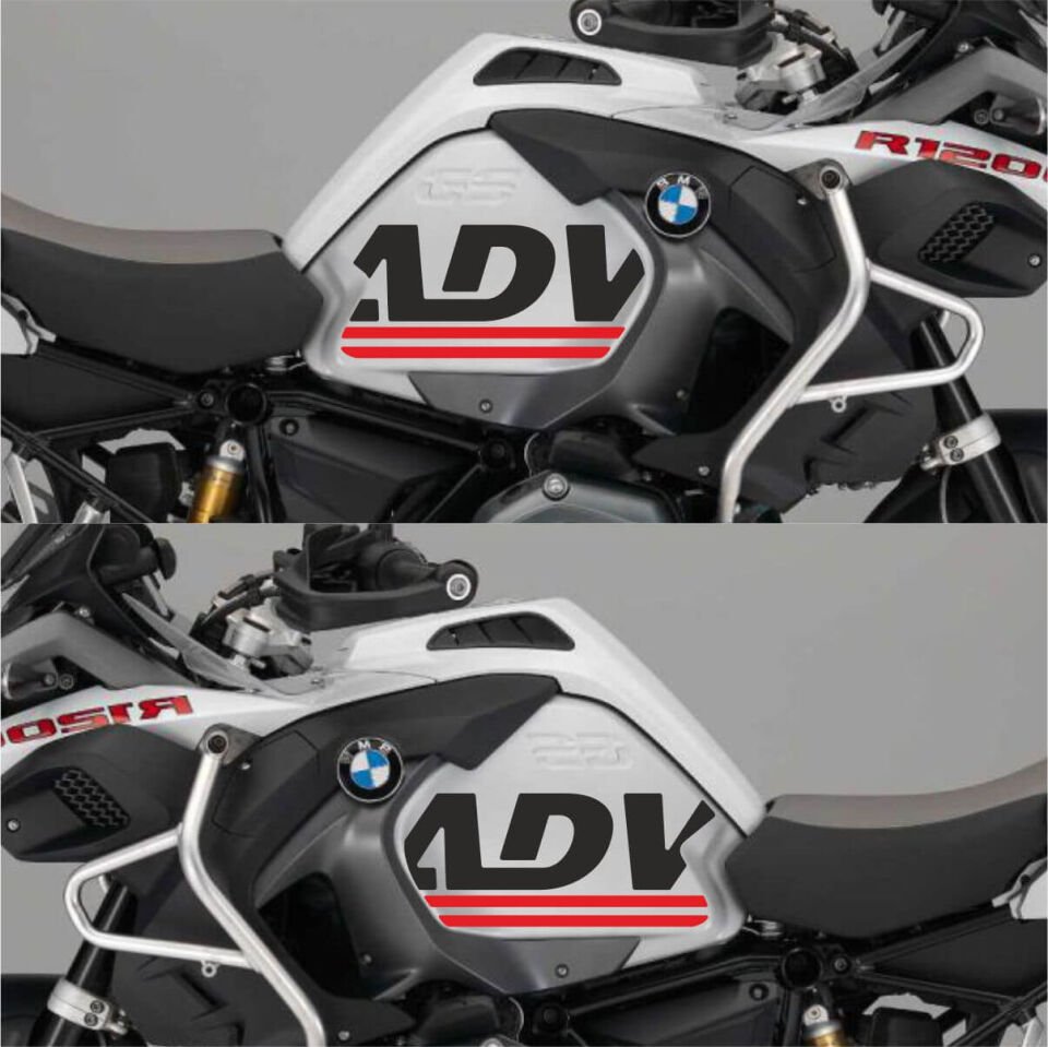 R1200GS ADV Beyaz - Depo Sticker Model 3 Kırmızı